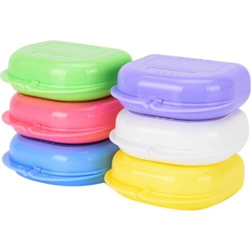 Denture Storage Box Partial Denture Case Orthodontic Prosthesis Teeth Container Boxes Dental Retainer