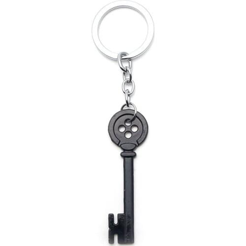 DMLSKY Men and Women punk CORALINE KEY Skeleton Props Neil Gaiman Promotional Cosplay Props Car Pendant Keychain M2456
