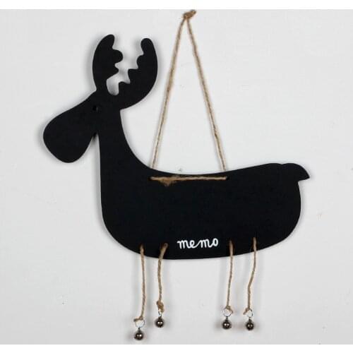Wooden Animal Blackboard Office/Home/Shop Decoration Board Deer Duck Sheep Christmas Message Board Cute Memo Board Photo Tools