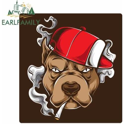 EARLFAMILY 13cm x 12.3cm for Dog Motorcycle Car Bumper Window Stickers Vinyl Graffiti Sticker 3D Funny Occlusion Scratch Decals