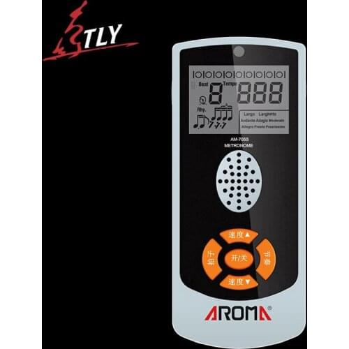 AROMA Rechargeable LCD Electronic Metronome with Stand Volume Control Portable Piano Violin Guitar Drums Applicable Metronome