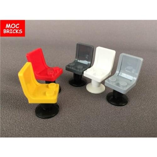 20 sets/lot MOC Bricks Figure DIY Utensil Color Seat /Chair Set 2 x 2 toys fit with 4079 Educational Building Blocks Kids gifts