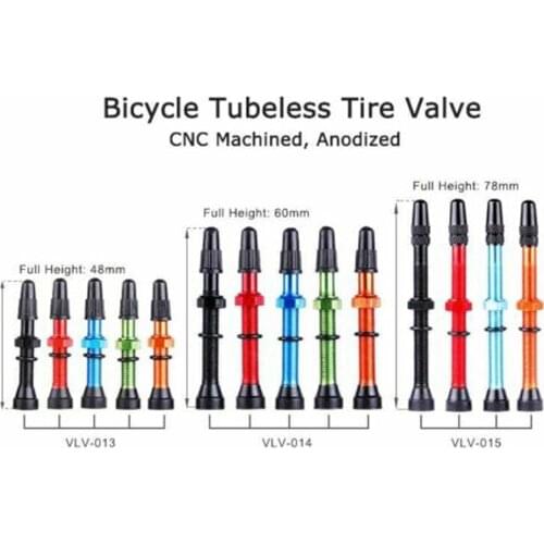 1Pair Bicycle 48/60/78mm Presta Valve for Road MTB Bicycle Tubeless Tires Brass Core Alloy Stem Tubeless Sealant Compatible