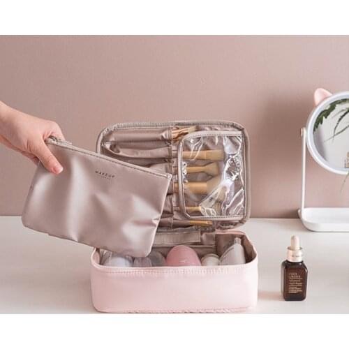 Makeup Bag For Women Toiletries Organizer Waterproof Travel Make Up Storage Pouch Female Large Capacity Portable Cosmetic Case