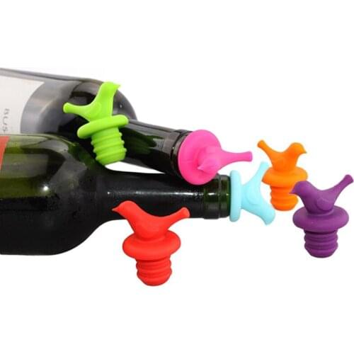 Creative Bird Design Silicone Fresh non-toxic Wine Stopper Safety Bar Accessories Sealed Wine Bottle Stopper S2017137