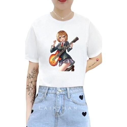 Hot Sales for K-on! Hirasawa Yui Anime Printed Female Tshirt Women Fashion T-Shirt Harajuku japan Style Short Sleeves Clothes