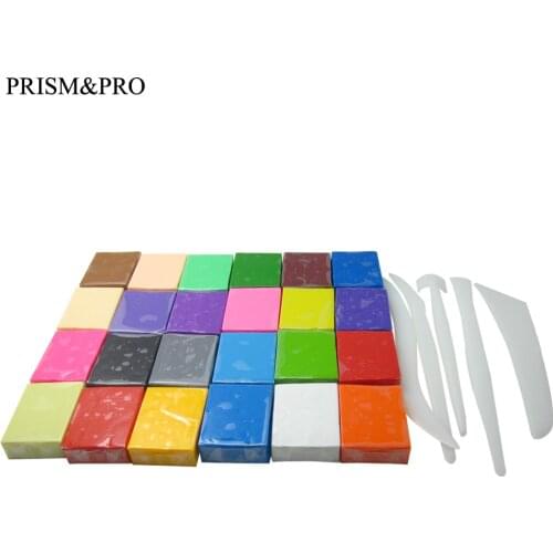 Top sale 24pc/lot polymer clay+Plastic Tool 20g pack ,stationery clay Children clay