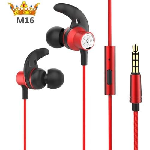 M-16 HI-RES Running headset HIFI DJ Sports Single Driver Lover In-ear Earphones For iPhone /Xiaomi /huwei Gift