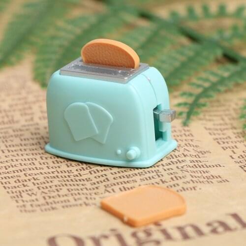 Dollhouse Simulation Mini Toaster Miniature Toy Model Kitchen Scene Decoration