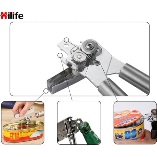 Multifunctional Craft beer Grip Opener Stainless Steel 1PC Easy Grip Professional Ergonomic Cans Bottle Opener Side Cut