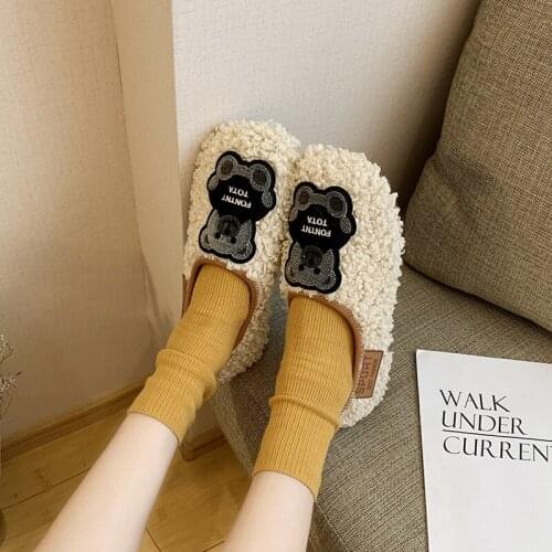 New Fashion Plush Velvet Peas Shoes Female Wear Wild Thick Warm shoes Casual Panda print Plush Shoes Winter Women shoes U16-23