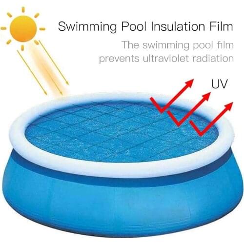 Newest Pool Cover Round Solar Swimming Pool Tub Cover Outdoor Bubble Blanket Accessories Playing Relax Tool Garden