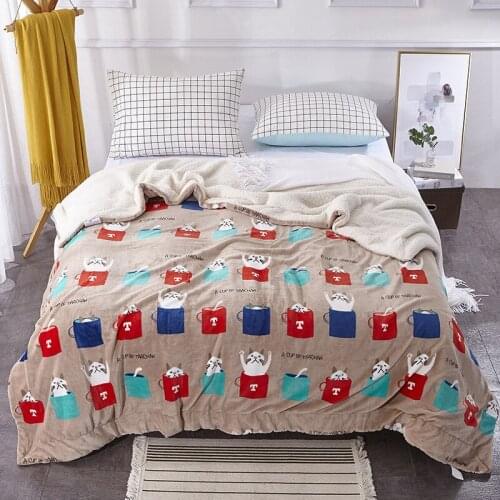 Fleece Flannel Blanket Plush Solid Color Bed Covers for sofa Soft Adult Printed Throw Blankets Bedspread for the Couch