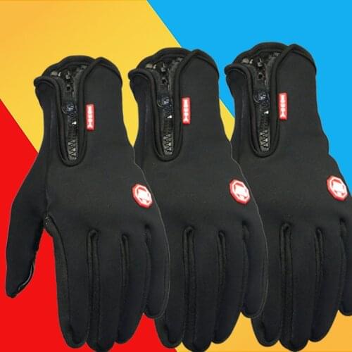 Men Women Windproof Waterproof Warm Touch Screen Sport Gloves Riding Hiking Motorcycle Gloves Five Fingers Glove