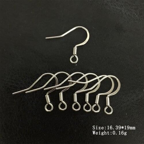 EUEAVAN 100pcs Stainless Steel Earring Earrings Clasps Hook Fittings DIY Jewelry Making Accessories