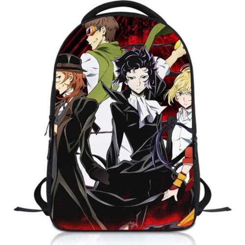 Anime Bungo Stray Dogs Students Backpack School Bag Children Cartoon Knapsack Boys Girls Rucksack Kids Bookbag Satchel