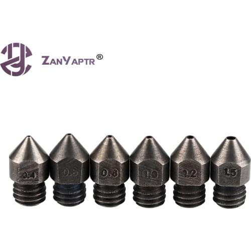 1Pc 3D Printer Reprap MK8 Hardened Steel Nozzle 0.4/0.6/0.8/1.0/1.2/1.5mm for MK8 Hotend kit 1.75mm