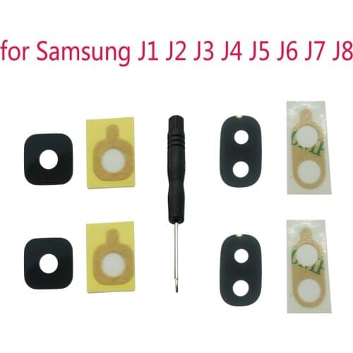 Camera Glass Lens For Samsung J1 J2 J3 J4 J5 J6 J7 J8 Original Phone New Back Camera Protection Lens Cover Replacement + Tools