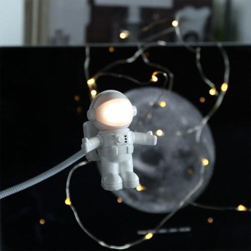 LED Night Light Astronaut White Flexible USB Tube Portable DC 5V Bulb For Computer Laptop PC Notebook Reading Home Decoration