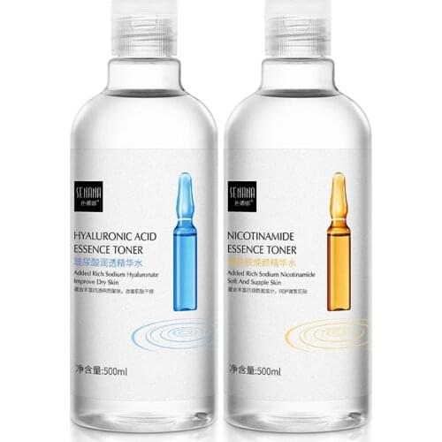 500ML Face Serum Hyaluronic Acid Essence Nicotinamide Moisture-keeping Facial Essence Whitening Unisex Shrink Pores Serum