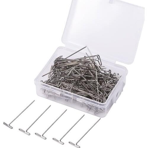 T Pins Type Needle Head Style Brazilian Indian Mannequin Head Sewing Hair Salon Styling Tools For Wig On Foam 100pcs/lot