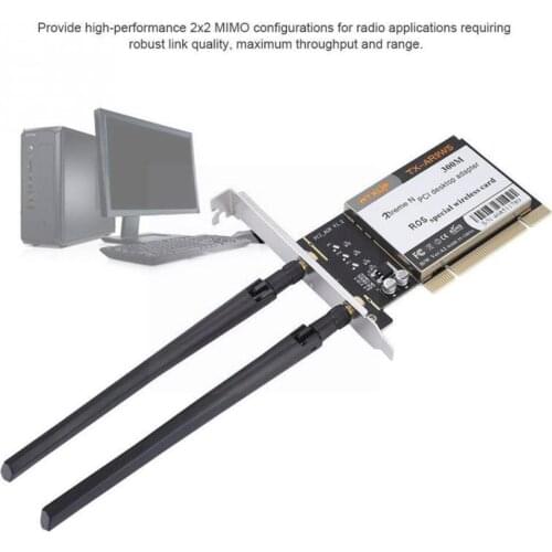 TX-AR9WS 6DBi AR9220 802.11a/b/g/n 2.4GHz/5GHz 300Mbps card Desktop Wireless WiFi For ROS/Windows Network PCI Adapter 7/8/1