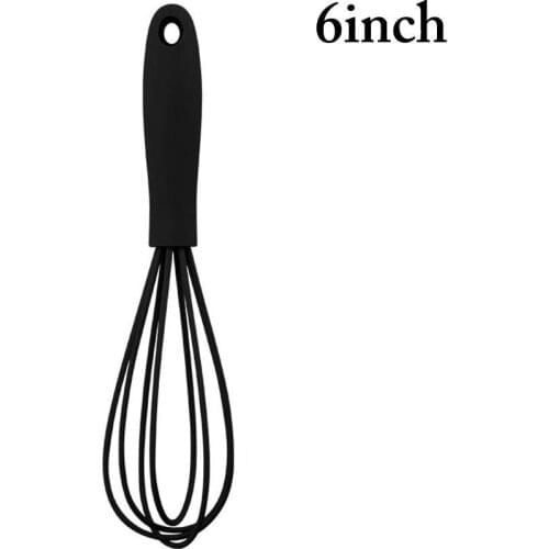 1pc Kitchen Silicone Whisk Stainless Steel Manual Mini Egg Whisk Egg Beater Egg Tools Accessories DIY Baking Tools