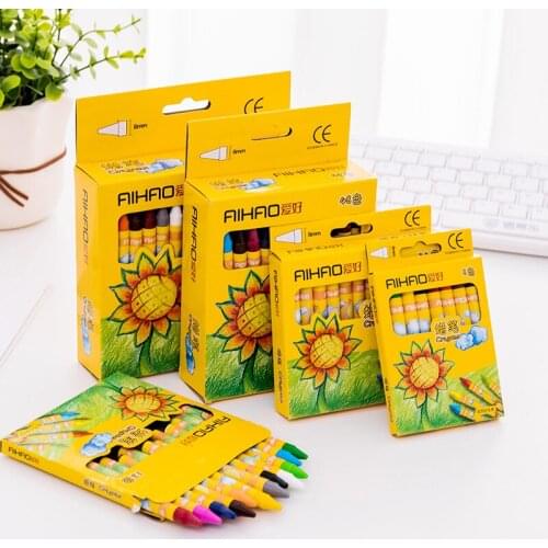 High Quality 12 Colors Set Drawing Painting Stationery Art Color Pencil School Supplie oil pastel crayon