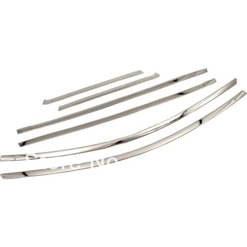 High Quality Chrome Side Door Window Top Trim Set for Toyota Rav4 2013 Up free shipping
