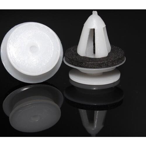 20Pcs 8.3mm Hole Auto Door Trim Panel Clips Bumper Engine Cover Fender Fasteners White Plastic Retainer Rivet For VW Jetta Bora