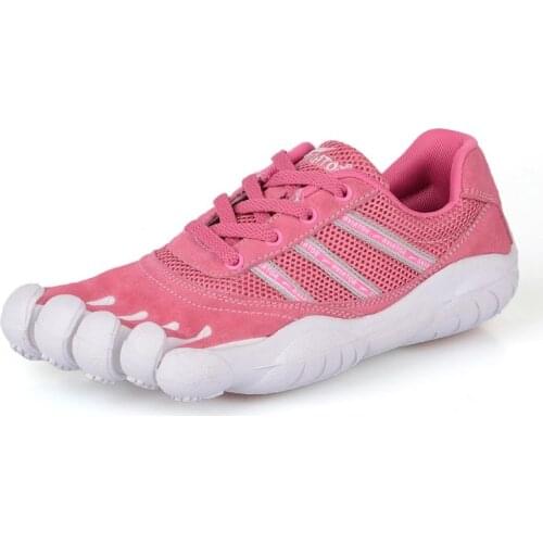 Womens hiking slip five fingers toe hiking outdoor sports shoes breathable lightweight 5 toe shoes anti-collision shoes