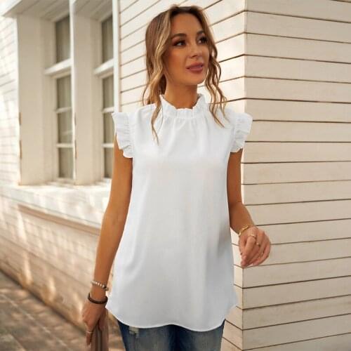 Women Ruffle Wild Solid Camis Vest Women Tank Tops Female 2021 Summer Sexy Strap Basic Tops Slim Sleeveless Camisole