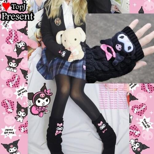 Women girl Knit Winter lovely Loose Style Lady Boot Knee High Boot Stockings Leggings Warm gloves arm warmers Leg warmers