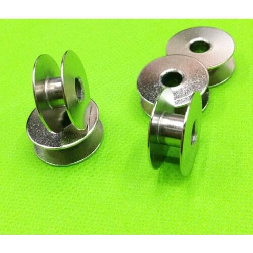 10pcs 21mm Industrial Aluminum Bobbins For Singer Brother Sewing Machine Tools
