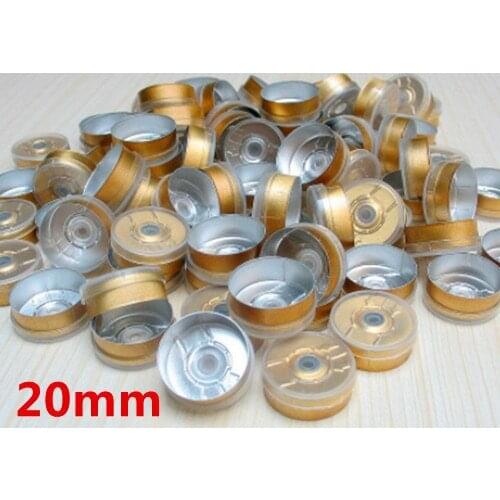 20mm aluminium-plastic caps,vial top is transparent,black,red ,blue 4 colors,gold edge ,10ml clear glass vial