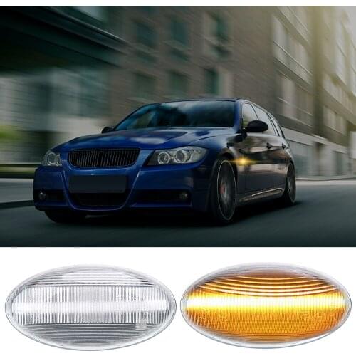 Car Dynamic Side Marker Turn Signal Light Flowing Water Light A Pair Signal Lamp Blinker Light LED Car Auto Car Accessories