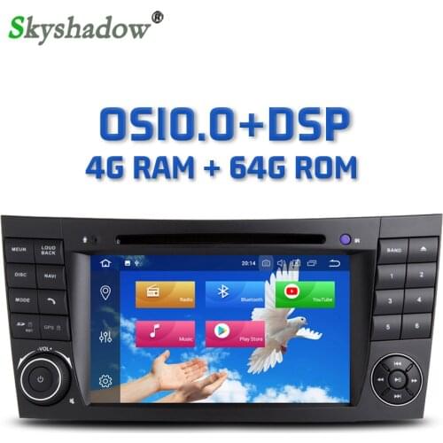 IPS DSP Android 10.0 Octa Core 4GB + 64GB ROM Car DVD Player GPS Map RDS Radio Bluetooth For Benz W211 W463 W219 W209 2004-2011