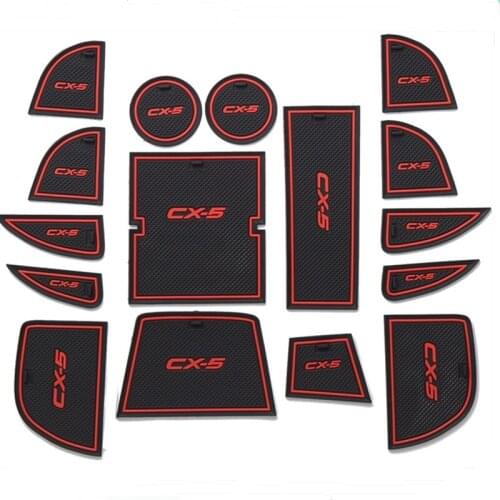 Auto non-slip Interior cup mat door gate pad for Mazda CX-5 cx 5 2012-2014,14pcs/lot, car accessories