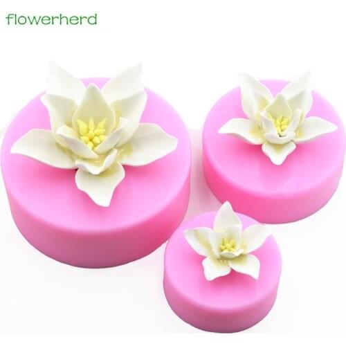 Big Magnolia Silicone Soap Mold Flower 3D Soap Mold Plant Handmade Fragrance Soap Fondant Cake Decorating Tools Silicone Mold