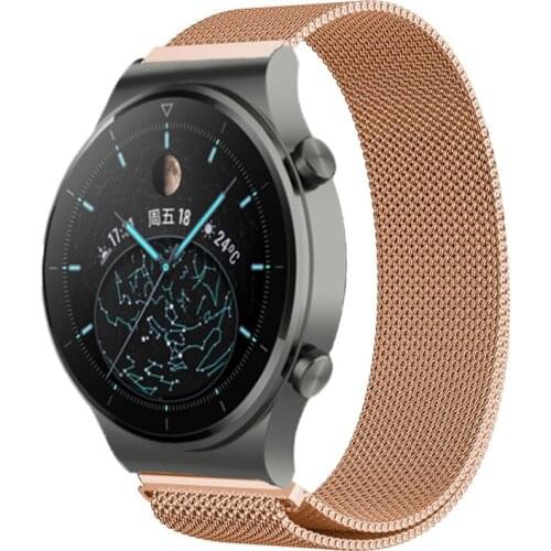 Magnetic buckle Strap For Huawei Watch GT 2 2e/2 Pro Band 20mm 22mm Stainless Steel for huawei watch GT 2 46mm 42mm bracelets