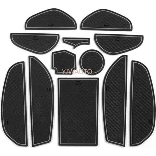 Door Slot Mat for Lexus ES 2018-2020 Gate Groove Cushion Car Door Rubber Cup Holder Mats Anti-slip Carpets Position