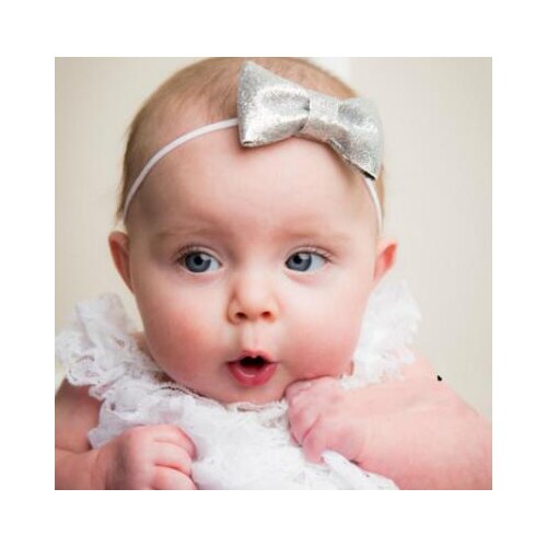 2017 New 10PCS/LOT Baby Newborn Girl Hair Band Sequin Bowknot High Elastic Headband Infant Baby Hair Accessories