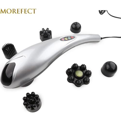 6 Head Electric Dolphin Massager Full Body Shiatsu Hammer Shoulder Lumbar Acupressure Vibrator Waist Stick Pain Relief