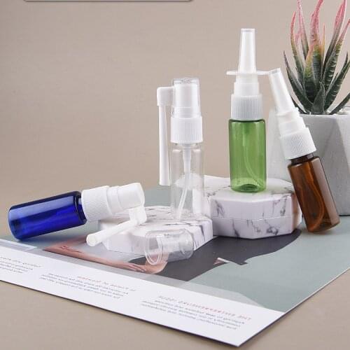 100pcs 15ml Plastic Pointed cap Rotation Vial Nasal Spray Mist Atomizer Containers Pharmaceutical nose drops Refillable Bottles