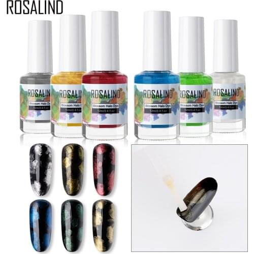 ROSALIND Gel Polish Glitter Blossom Gel Watercolor Nail Polish Gel For Manicure Semi Permanent Vernis Nail Art 12ML/PCS