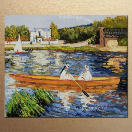 Modern art gallery Boating on the Seine Pierre Auguste Renoir painting High quality Hand-painted
