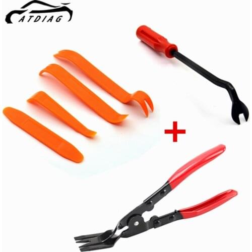 Red Car Door Pannel Cleaner Tool Car Door Panel Remover Upholstery Fastener Disassemble Auto Vehicle Refit Tools