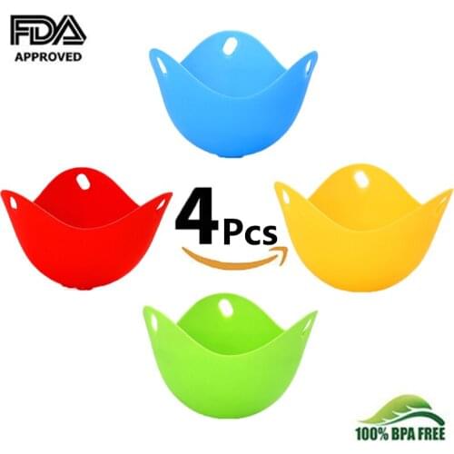 Creative Silicone Egg Poacher Poaching Pods Egg Mold Bowl Rings Cooker Boiler Cuit Oeuf Dur Kitchen Cooking Tools Pancake Maker