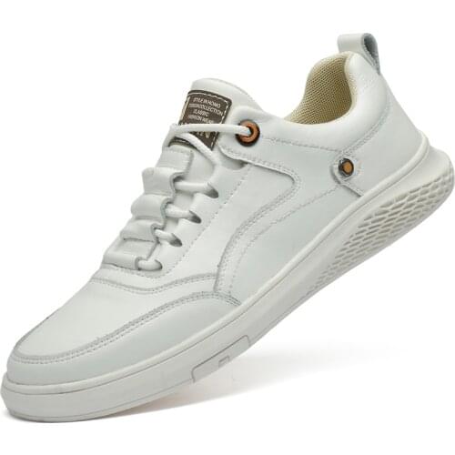 Men Winter Genuine Leather Sneakers Black Mens Shoes Sneaker Mans Footwear Autumn Korean Sneakers Zapatilla Hombre