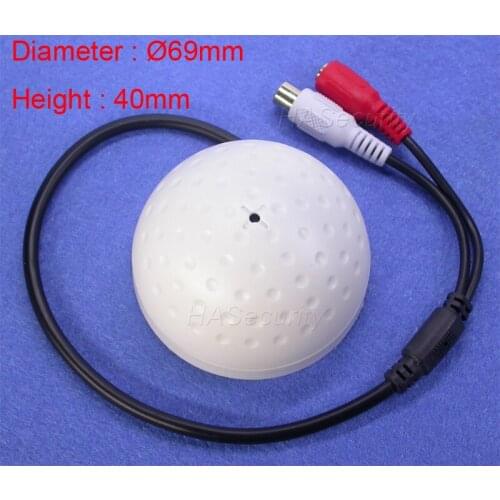 Sound monitor MIC microphone with pre-amplifier for CCTV IP camera Volume output Adjustable